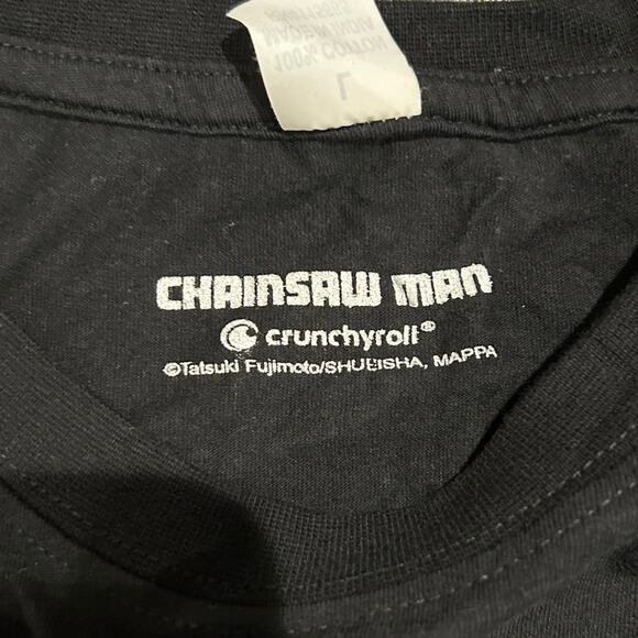 CHAINSAW MAN Anime New Black LS Graphic Tee Size L - Picture 4 of 5